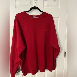 Men’s red champion crewneck